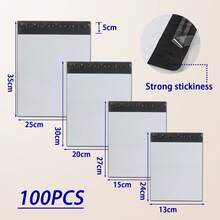 50/100 túi vận chuyển màu trơn, túi đóng gói đa năng tối giản, phù hợp cho trường học, văn phòng, vận chuyển và gửi thư, mùa tựu trường, túi chuyển phát nhanh dày cỡ lớn, túi gửi thư chống thấm nước, túi đóng gói tự dính, túi có thể niêm phong, phong bì lưu trữ hậu cần, phong bì vận chuyển quần áo. - trắng - Xem 5