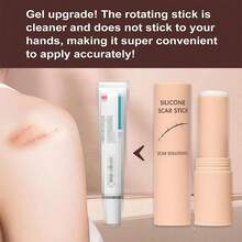Scar Solution, Silicone Scar Stick, HyaluronicAcid, Centella Asiatica &Vitamin E , Smooths & Moisturizes Skin, Suitable For Face & Body Use - 1件裝 - 查看 5