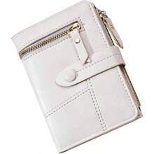Carteras para Mujer, Cartera Corta Plegable RFID para Mujer, Cuero de PU, Mltiples Ranuras para Tarjetas, Bolsillo para Monedas con Cremallera Pink - Blanco - Ver 10
