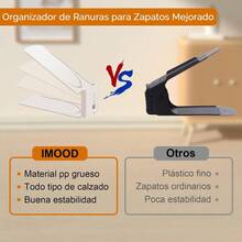 CYPNIMOOD Organizador de Ranuras para Zapatos 10 Piezas Zapatera Organizador Doble de Plástico Apiladores de Zapatos Ajustables Ahorro de Espacio para Zapato Tacón Alto Tenis y SandaliasFashion - 222577224 - Ver 5