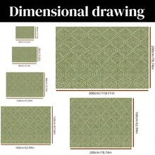 1 pieza Alfombra de patrón de plumas de pavo real verde lujoso y moderno. Material de terciopelo con un peso aproximado de 850g y un grosor de aproximadamente 0,6 cm. Alfombra duradera, antideslizante y fácil de limpiar. Disponible en varios tamaños. Adecuada para cocina, sala de estar, comedor, dormitorio, balcón, baño, estudio y otros escenarios. Una opción ideal para la decoración del hogar. - Multicolor - Ver 4