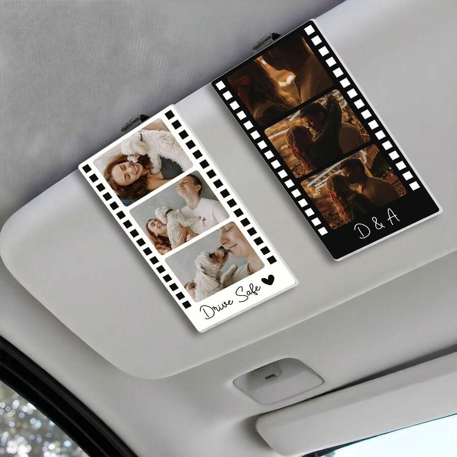 Kẹp gắn tấm che nắng ô tô in ảnh theo yêu cầu, quà tặng cá nhân hóa cho người yêu nhân dịp kỷ niệm, quà tặng cho người lái xe, khung ảnh ô tô, quà tặng ngày Valentine cho người yêu, quà tặng cho các cặp đôi, trang trí nhà cửa phòng khách. - Kẹp che nắng cho phim C-Film - Xem 1