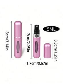 1/3/4/5pcs 5ml Perfume Spray Bottle, Bottom-Refillable Atomizer Bottle, Portable Travel Perfume Dispenser Bottle, Refillable Travel Spray Bottle, Exquisite Small Bottle, Individually Packaged, Travel Perfume Refill Bottle And Portable Perfume Dispenser - 彩色 - 查看 2