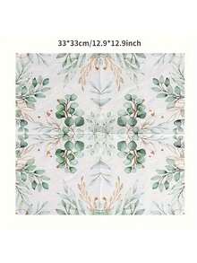 20张桉树餐巾纸，优雅简约的绿色叶子图案，适用于婚礼、情人节派对和生日聚会。 - 彩色 - 查看 3