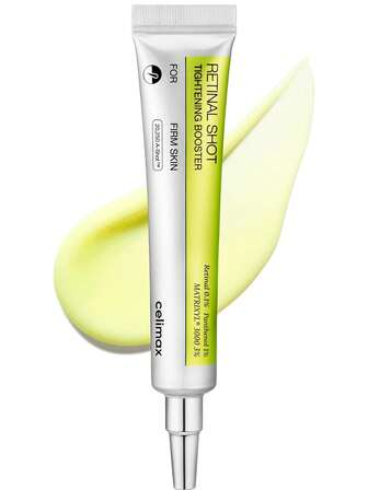 Celimax The Vita A Retinal Shot Tightening Booster | 0,1% de retinol, 3% de Matrixyl, retinoides de alta potencia para anti-envejecimiento, minimizador de poros, arrugas y líneas finas, piel talla grande firme, 15ml