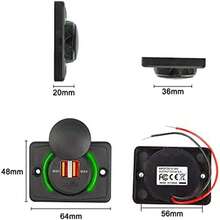 Car Charger for Vehicles: 12V - 24V Quick Charge 3.0 Dual USB A with Cap for Cars, Bus, RV, Boat, ATV, Truck - Verduras - Ver 3