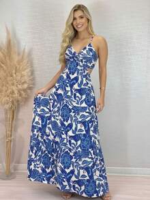 Laura Maxi Dress, One Size Fits All. - 藍色 - 查看 3