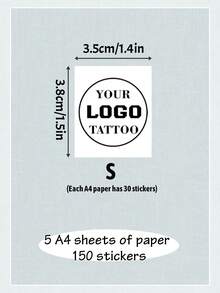 12-300pcs Customized Logo Temporary Tattoo Stickers, Personalized Tattoo Stickers, Suitable As Valentine's Day Gift, Applicable For Various Parties Like Birthday Celebrations, Weekend BBQs And Cocktail Parties, Easy DIY,Girly Era , Industrial - Multicolor - View 12