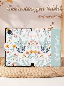 Floral Patterned Name And Text Customizable Notebook And E-Book Case, Compatible With Kindle Paperwhite 12th Generation (Released In 2024) And Kindle 11th Generation (Released In 2022/2024), Available In Multiple Styles. The Stylishly Designed Case Also Works With Kobo Clara 2E And Kobo Libra 7-Inch, Available In Multiple Colors