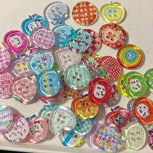 Assorted Dopamine, Apple, Button Shaped Jelly Decor, Ins Style Scrapbooking, DIY Doll Clothes, Beading, Jewelry Accessories - Multicolor - View 11