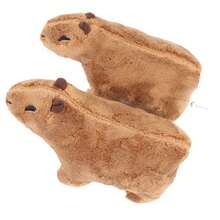 2 Pack Realistic Plush Capybara 6.7 Inch Soft Toy Cartoon 2.5 Ounces Gift For Children