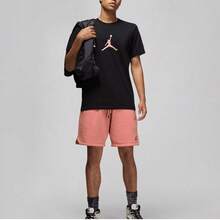Nike Jordan DNA Sport DNA Retro American Style Solid Color Logo Letter Numeric Crew Neck Short Sleeve T-Shirt, Men, Black - Black - View 4