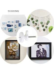 30pcs Super Strong Invisible Wall Hooks, Specially Designed For Hanging Various Artworks Such As Wedding Photos, Embroidery Crafts, And Art Prints. They Are Indispensable Home Decor Items. These Hooks Require No Drilling, Using A Mini Painless Nail Design, Particularly Suitable For Hanging Frames And Wall Art. They Are Not Only Invisible And Aesthetically , But Also Have Strong Load-Bearing Capacity Without Leaving Marks On The Wall. - Multicolor - View 7