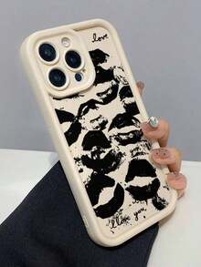 1pc Unique Astronaut & Red Lip Pattern Full Coverage TPU Shockproof Phone Case, Compatible With Apple 16, 15, 14, 13, 12, 11 Pro Max, Series - 款式7(1pc) - 查看 3