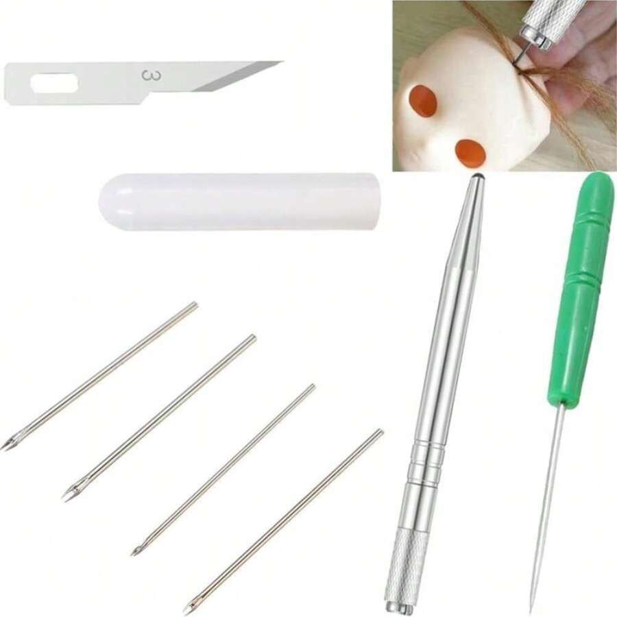 Doll Hair Rerooting Tool,Rooting Needles,Hair Rerooting Kit For Dolls - 白色 - 查看 1