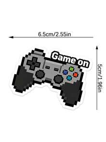 1pc GAME ON Stickers – Fun Decals For Game Consoles, Laptops, Water Bottles, And Notebooks To Personalize Your Everyday Essentials! - Black - View 5