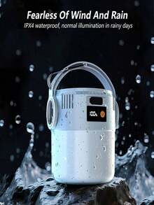 1/2pcs Mini Electric Camping Lamp, LED Rechargeable Portable Hanging Light, IPX4 Waterproof Outdoor Lamp With Floodlight & Spotlight, Suitable For Tent, Indoor Blackout, Car Repair, Emergency Lighting