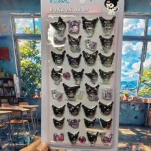 1张卡通动物3D贴纸，文具装饰贴纸和手工贴纸，适合儿童DIY创意贴纸，黑色瞳孔防水贴纸，圆点贴纸，派对手工手机装饰贴纸，女孩礼物 - 彩色 - 查看 7