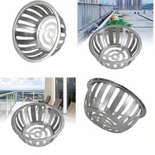 ASHATA 2 Piezas de Acero Inoxidable de Forma Redonda Antibloqueo de Drenaje de Techo Drenaje de Piso para Jardn Balcn para Patio (75 mm/3 Pulgadas) - 75 mm/3 pulgadas - Ver 1