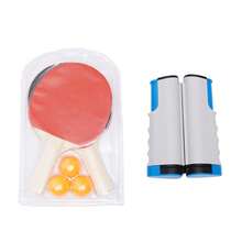 Klapptischtennis Ping Pong Tischset mit Bällen, Schlägern und Netz, 9,84 * 29,92 Zoll Tisch, Einfach zu Tragen und Platzsparend, Gefaltete Größe: 29,92 * 29,92 * 2,55, Geeignet für Innen- und Außenbereich, Blau - Blau - Übersicht 11