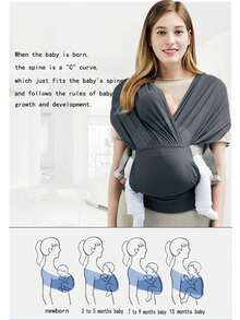 LELE LON Adjustable Soft Breathable Baby Carrier, Newborn Wrap-Style Carrier, Hip Seat Mesh Fabric Baby Carrier