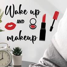 “起床化妆”墙贴，适用于卧室、客厅、梳妆台 - 彩色 - 查看 7