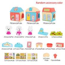 8cm Sweet, Mini, Cute Animal Flower Shop Toy House, Comes With Stickers, DIY Decorations And Companion Toys, Helps Develop Children's Various Skills