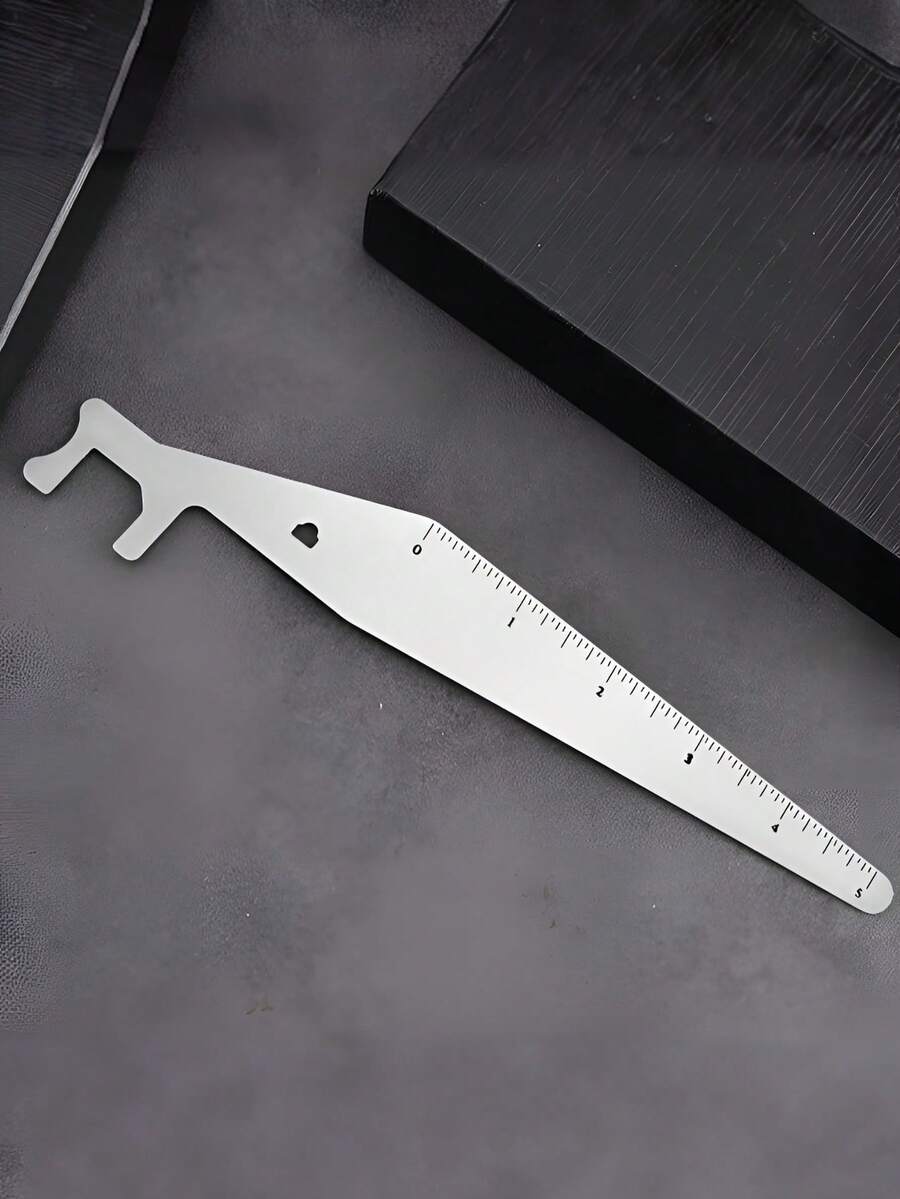 1pc Stainless Steel Multi-Functional Emergency Tool, Includes Ruler, Lever, Lock Tool, Wedge, 5-Inch Ruler, Portable Card Ruler, Suitable For Home, School, Hardware Store, Repair/Home Improvement, Professional Use