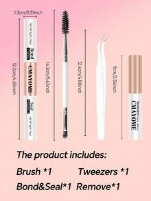 Eyelash Glue Tool Set, Waterproof Glue For Eyelash Extensions, Includes Eyelash Glue, Sealant, Eyelash Tweezers, Glue Remover, Sweat-Resistant, Soft, Quick-Drying, Non-Irritating, Essential Eye Makeup Tools - Multicolor - View 8