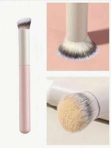 2支遮瑕刷，适用于提亮眼妆、眼霜和遮瑕膏，可遮盖瑕疵、晕染，并可混合粉底液，化妆刷 - 西瓜粉 - 查看 6