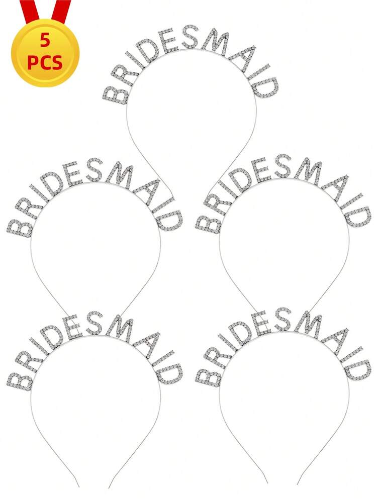1pc High Quality Rhinestone "BRIDESMAID" Alloy Hair Band, Wedding Party Accessory,Summer,Beach