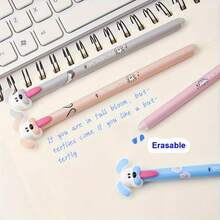 1pc Funny Dog Sticking Tongue Out Retractable Pen, Creative Design, Smooth Writing, Practical Office/School Supplies, Perfect Gift For Pet Lovers, Birthday Party - Multicolor - View 6