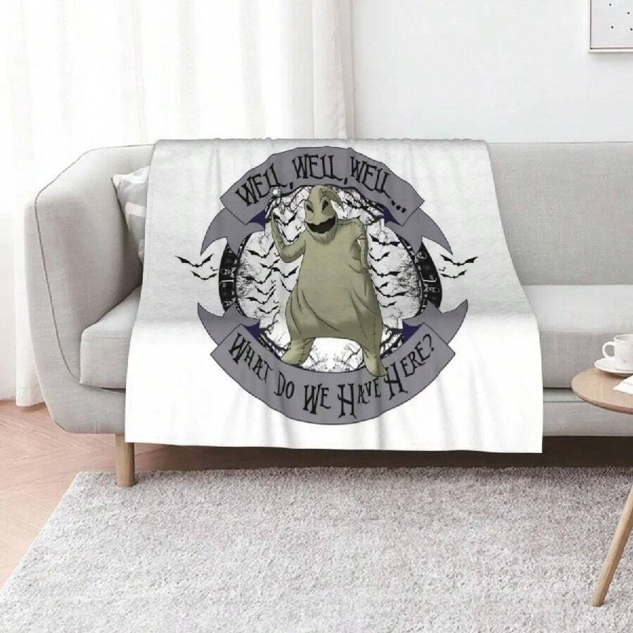 Nightmare Before Christmas Blankets Flannel Halloween Soft Throw Blankets For Bedding Quilt Nightmare Before Christmas Flannel Blanket Awesome Throw Blankets For Home 125_100cm Ultra-Soft Blanket Cover Flannel Cartoon Boogieman Lightweight Throw Blanket Outdoor Thin Quilt Throw Blanket Bed Covers Multi-Purpose For Decorative Sofa Soft Big Blankets Throw Blanket Decorative Beds Nap Funny Gift Camping Blankets - White 4 - View 1