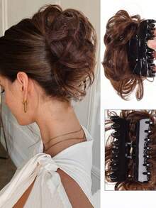 Women's Curly Hair Bun, Fashionable Natural Fluffy Hair Piece, Ponytail Holder, Hair Elastomer, Hair Rubber Band, Hairpin, Head Piece - Multicolor - View 13