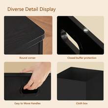 Storage Chest, Toy Box With 2 Safety Hinges, Toy Chest For Bedroom, Storage Bench With Storage, Shoe Bench, Supports 300 Lb, For Living Room, Entryway - Black - View 5