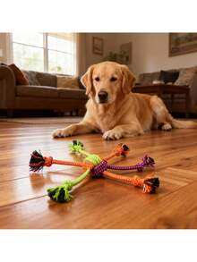 Pet Leash Toy, Pet Supplies, Dog Supplies, Dog Toys, Dog Leash Knotted Toy, Perfect Holiday Gift, Halloween, Christmas, Birthday Gift - Multicolor - View 2