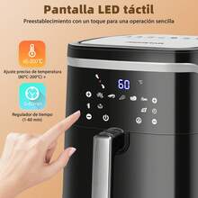 Freidora de Aire Inteligente 1750W, 7L de Capacidad, 7 Menús Preprogramados, Control de Temperatura y Temporizador, Cesto Antiadherente y Fácil de Limpiar,Aigostar - Tipo de Enchufe A USA (110-127V) - Ver 2