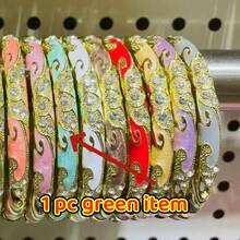 1pc Enamel Drip Oil Luxury Palace Style Hinged Bangle Bracelet, Convenient To Wear, Suitable As Birthday, Valentine's Day, New Year Gift, Party Or Holiday Wear - Thin Crown Bracelet - View 18