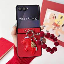 1pc Pony Pattern Protective Foldable Phone Case With Lanyard, Thin, Lightweight, Shock-Resistant, Popular, Compatible With Samsung Galaxy Z Flip 7, Galaxy Z Flip 6, Galaxy Z Flip 5, Galaxy Z Flip 7 FE - Multicolor - View 19