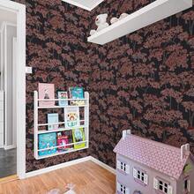 Tree Peel And Stick Forest Jungle Waterproof Bathroom Mural Stick On Wallpaper Contact Paper Mural (Brown Red, 17.7in X 19.68ft) - 棕色 - 查看 3