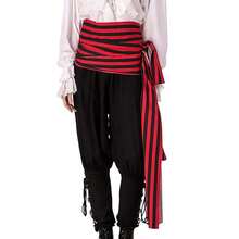 ThePirateDressing Pirate Medieval Renaissance Halloween Costume Large Sash,Black-Red(1OO%CottonFabric) - 黑紅(100%棉布) - 查看 1