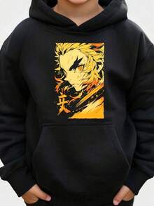 Bluza z kapturem-Anime-Ni-A-Rengoku-Twarz-Zbliżenie-Od-35-1 - Czarne - Zobacz 1