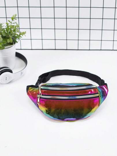 女士全息腰包，适合日常外出、旅行、购物和散步