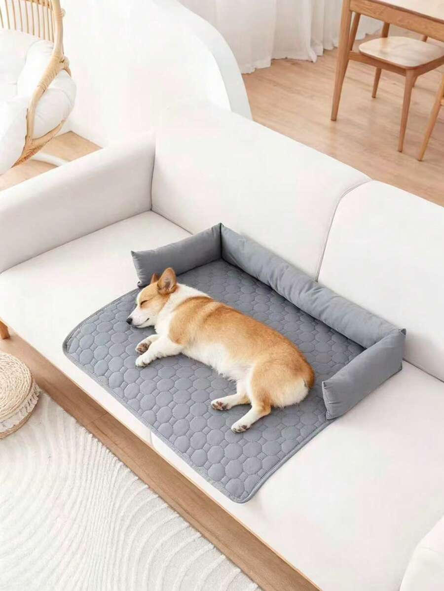 1pc Absorbent & Waterproof Pet Pad, Car Pet Supplies, Pet Neck Support Pillow, Pet Bed, Suitable For Cats And Dogs - Dark Grey - View 1