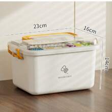 Large Capacity Home Medicine Box, Thick Multi-Layer Plastic Pill Organizer, Multifunctional Portable First Aid Kit - Multicolor - View 12