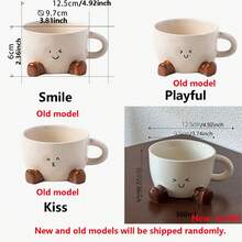 1pc Cute Cartoon Footprint Ceramic Mug, Creative Design, Can Be Used As Breakfast Milk Cup, Tea Cup Or Other Gifts. Perfect Choice For Birthday Or Christmas.
