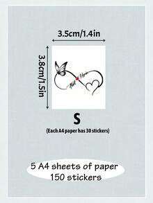 LICVIC 12-300pcs Customized Text Temporary Tattoo Stickers, Personalized Fake Tattoos, Customizable Name Tattoo Stickers, Customizable Letter Tattoo Stickers, Quote Tattoo Stickers, Wedding Temporary Tattoo Stickers, Couple Tattoo Stickers, Suitable For Anniversary, Wedding Celebration, Valentine's Day, Graduation Ceremony, Birthday Party, Ideal Gift For Him/Her, Friends, Kids, Family, Also For Decoration - Multicolor - View 8