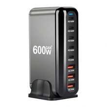Bộ sạc USB-C 600W, 140W, trạm sạc nhanh 8 cổng GaN III, bộ sạc laptop PD 3.1 140W tương thích với MacBook Pro/Air, Steam Deck, Galaxy S24 - Nhiều màu - Xem 10