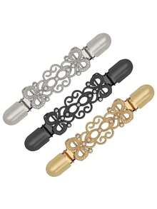 4pcs Vintage Dress Straps Clip, Backless Strap Shawl Cardigan Slim Fit Waist Cincher Belt For Women (Classic Style), Metal