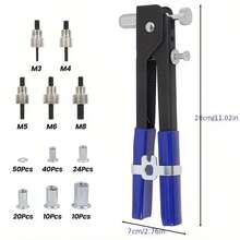 [Nut Rivet Gun Kit] M3-M8 Threaded Nut Rivet Tool Kit - Household Repair Tools - Blue - View 3
